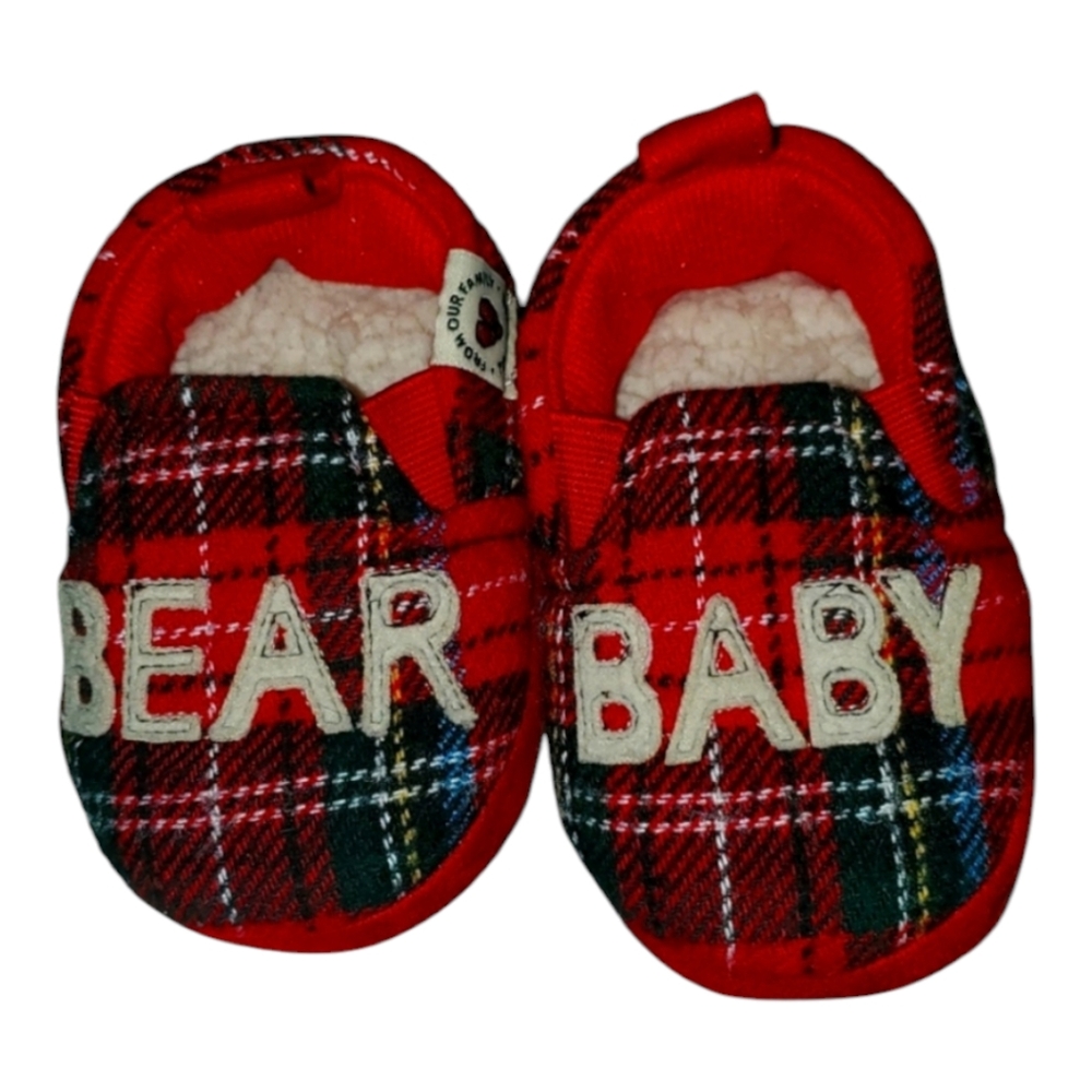 DEARFOAMS Infant Baby Bear Holiday Slippers Cozy 9-12 months